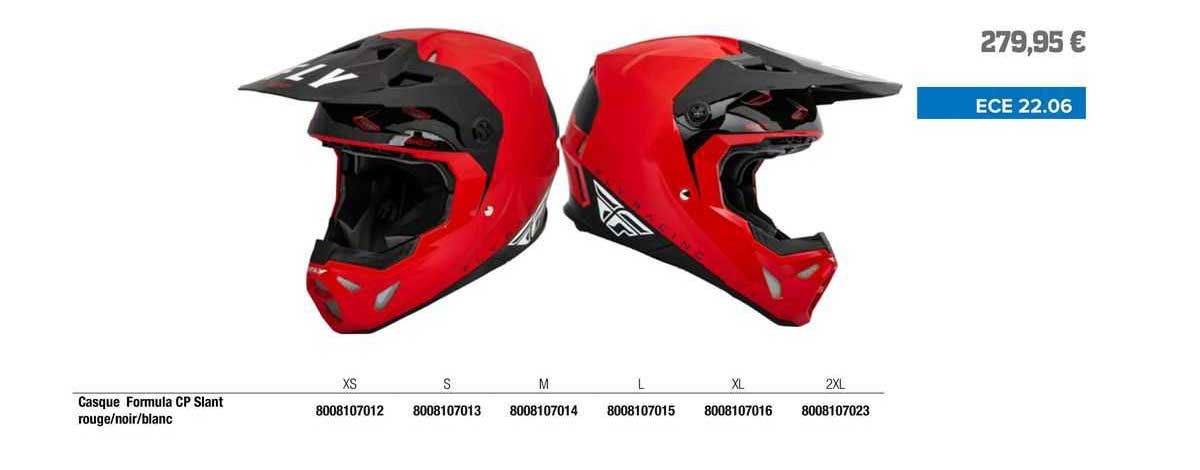 casque formula cp slant rouge/noir/blanc fly