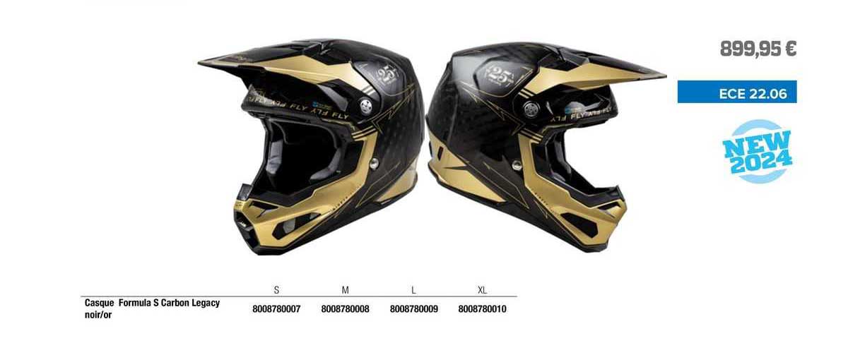 casque formula s carbon legacy noir/or