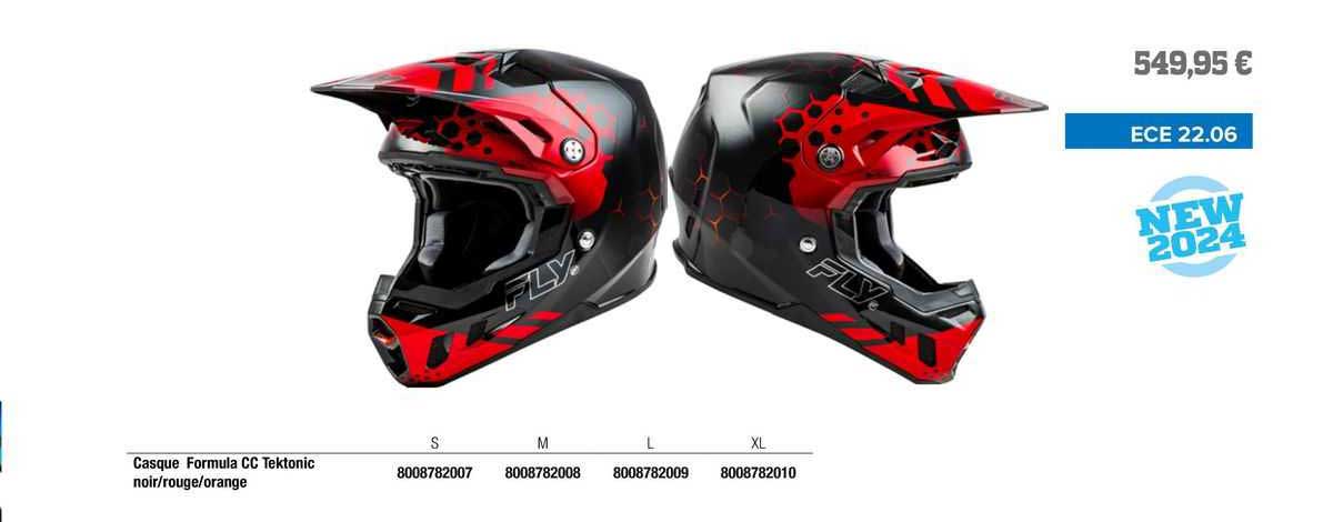casqye formula cc tektonic noir/rouge/orange fly