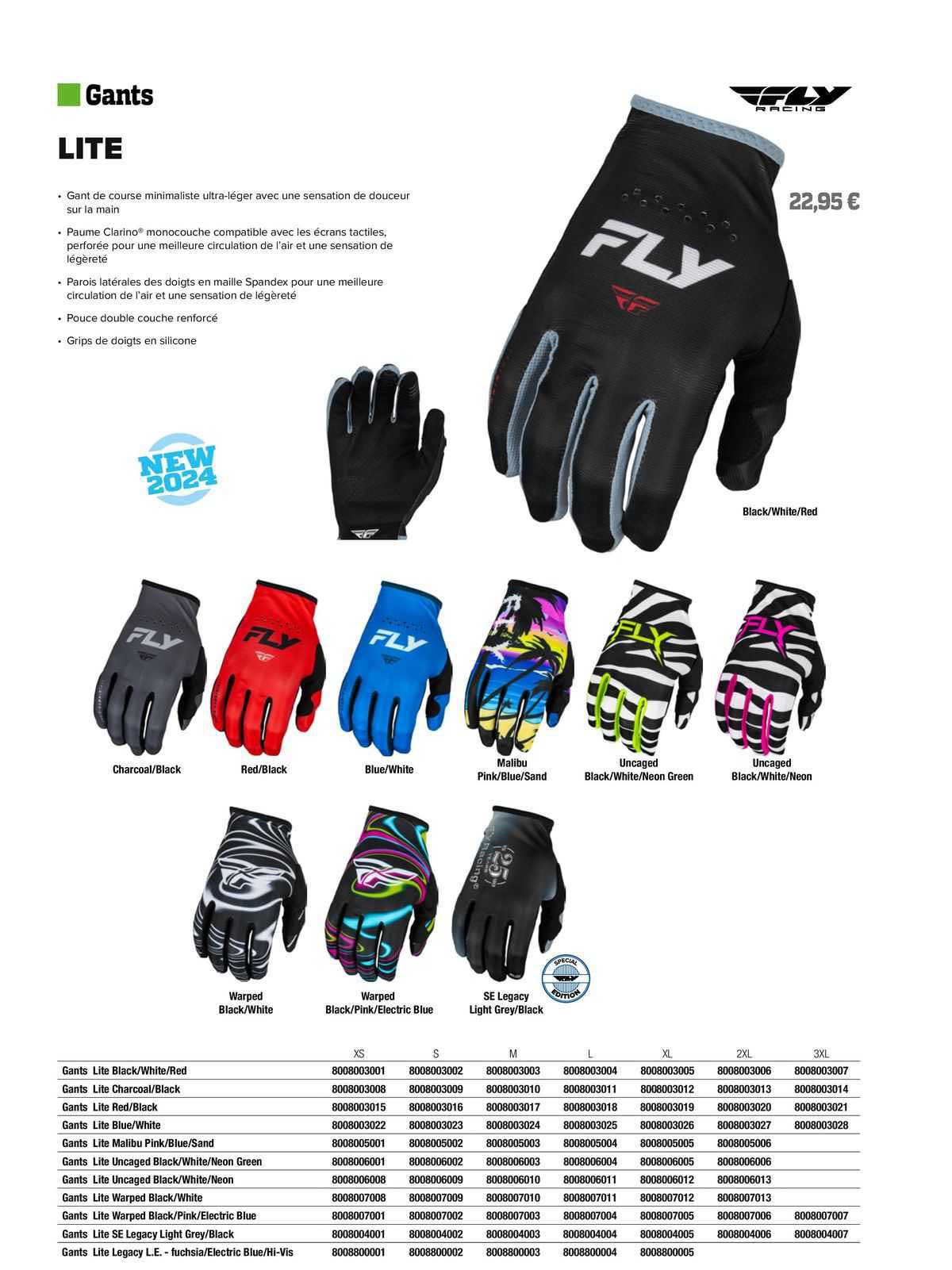 gants lite fly racing
