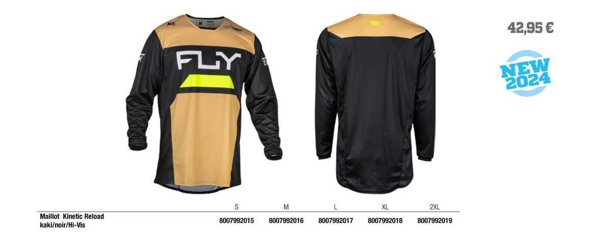 maillo kinetic reload kaki/noir/hi-Vis fly racing