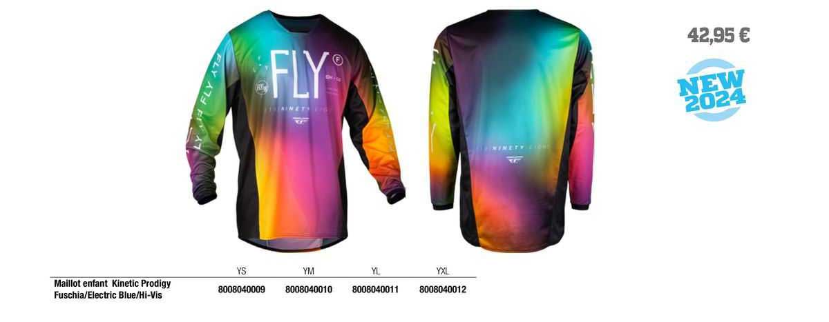 maillot enfant kinetic prodigy fuschia/electric blue/hi-Vis fly