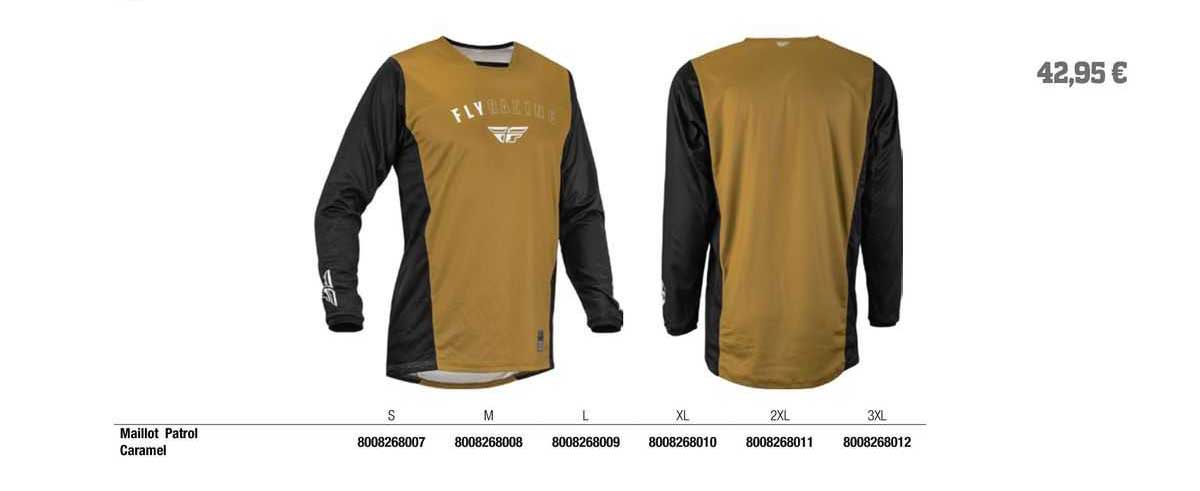 maillot patrol caramel fly racing