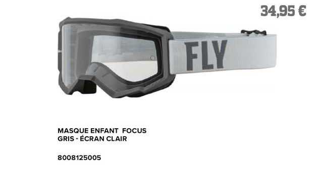 Masque Enfant Focus Gris - écran Clair