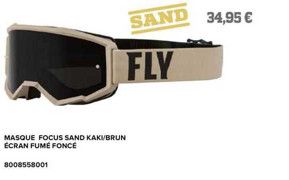 masque focus sand kaki/brun écran fumé foncé