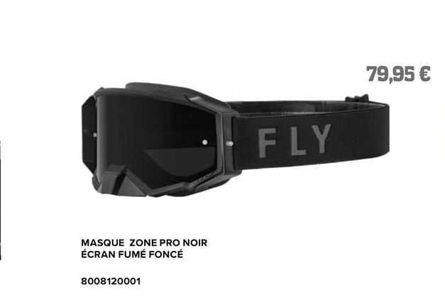 masque zone pro noir écran fumé foncé