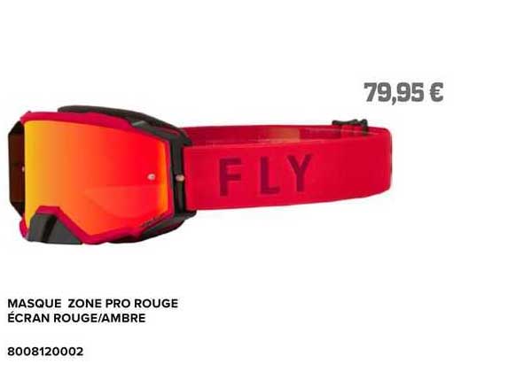 masque zone pro rouge écran rouge/ambré fly