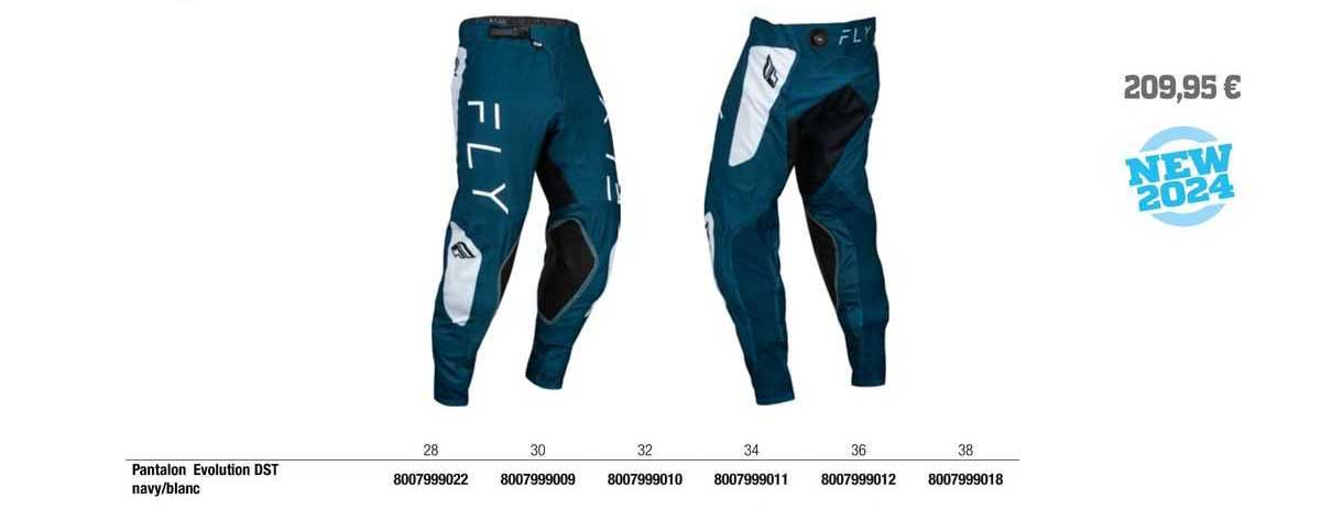 pantalon évolution dst navy/blanc fly