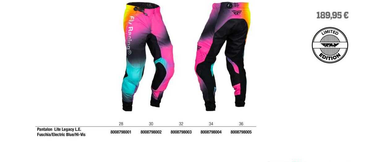 pantalon lite legacy l.e. fuschia/electric blue/hi-Vis fly racing