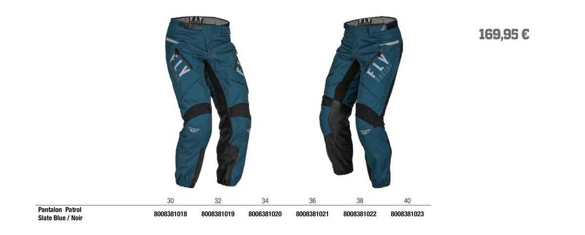 pantalon patrol slate blue/noir