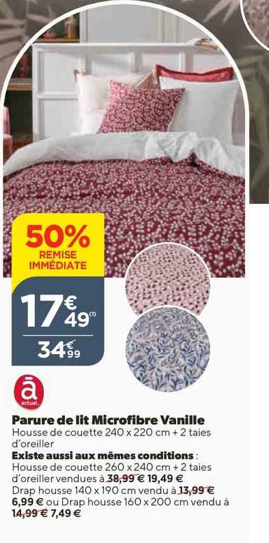 Parure De Lit Microfibre Vanille