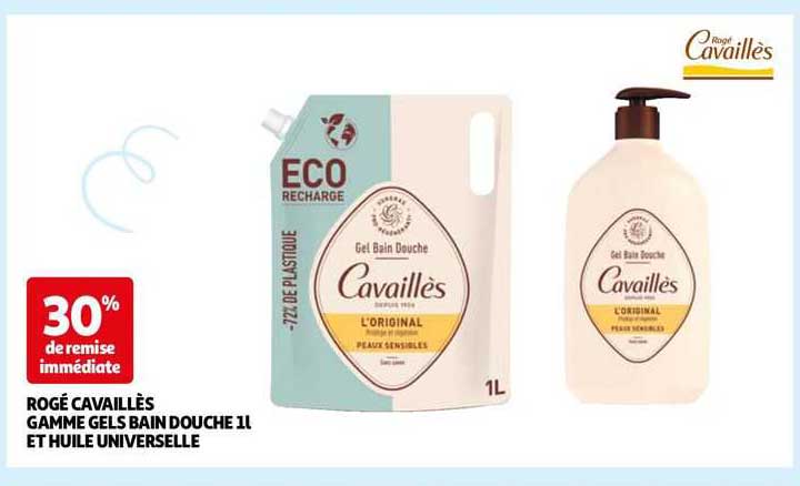 rogé cavaillès gamme gels bain douche 1 l et huile universelle