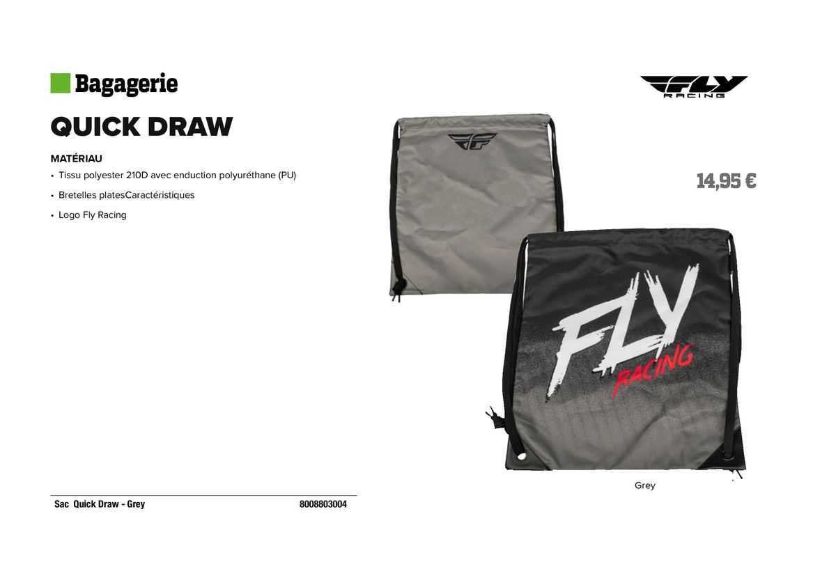 sac quick draw - grey fly racing