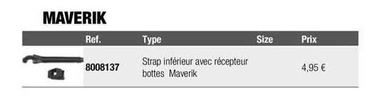 strap inférieur avec récepteur bottes maverik