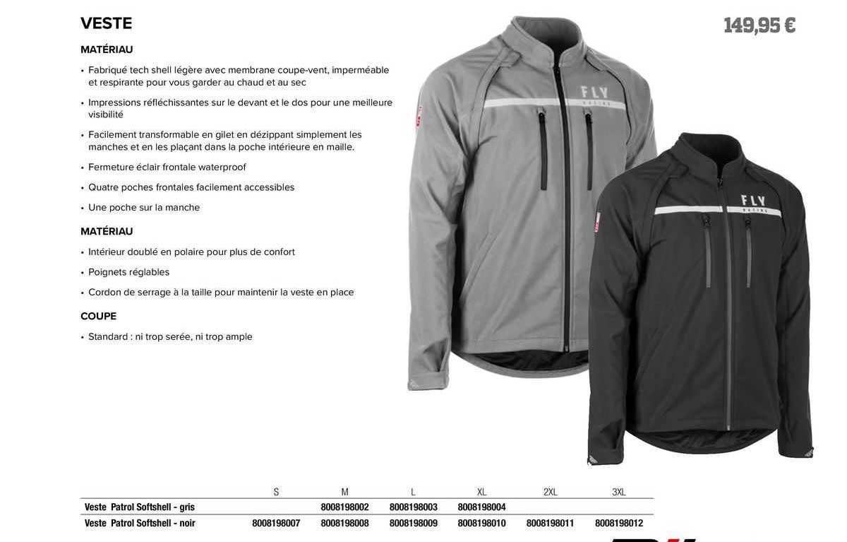 veste fly racing