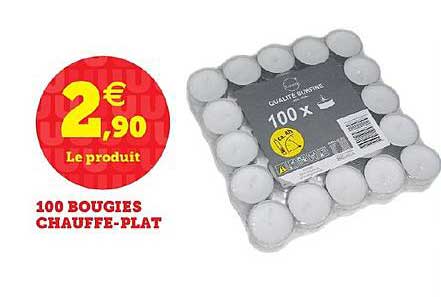 100 bougies chauffe-plat