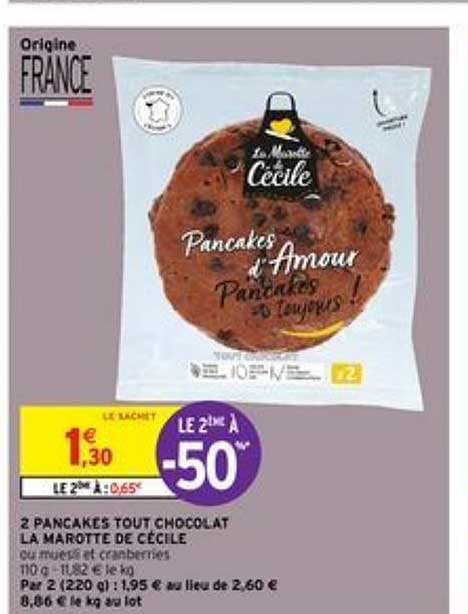 2 pancakes tout chocolat la marotte de cécile