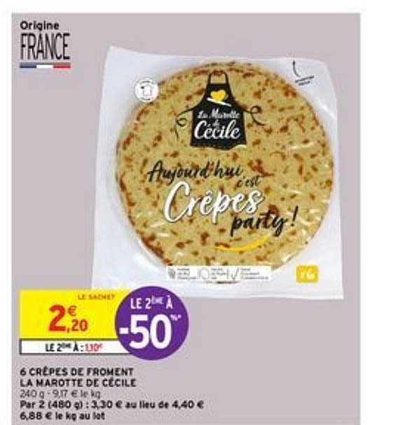 6 crêpes de froment la marotte de cécile