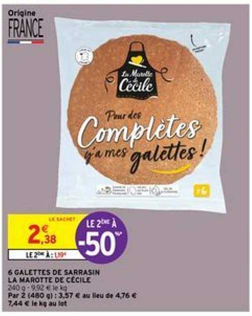 6 galettes de sarrasin la marotte de cécile