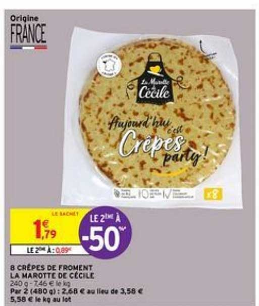 8 crêpes de froment la marotte de cécile
