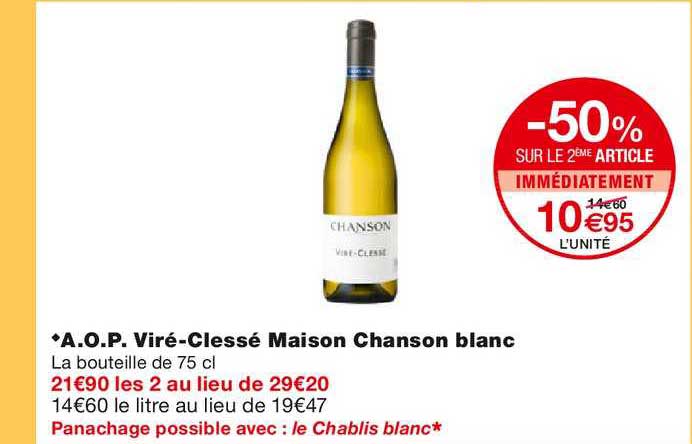 a.o.p. viré-clessé maison chanson blanc