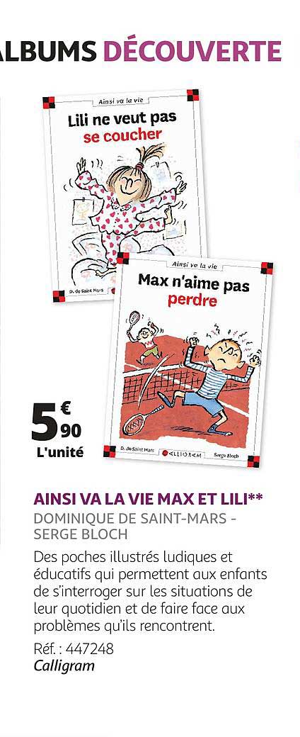 ainsi va la vie max et lili - dominique de saint-mars - serge bloch