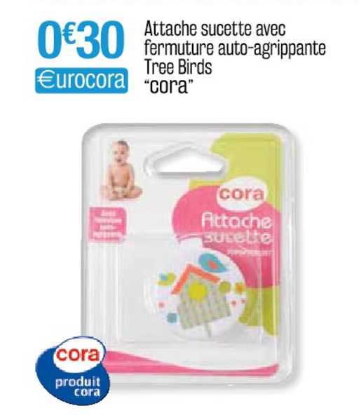 attache sucette avec fermeture auto-agrippante tree birds "cora"