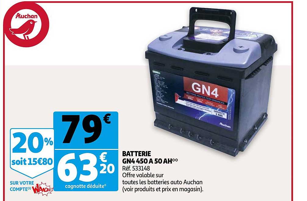Batterie Gn4 450 A 50 Ah