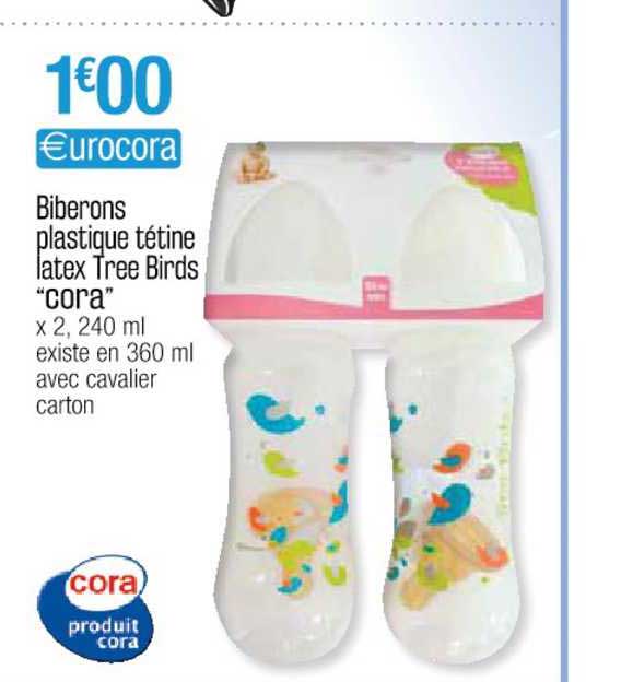 biberons plastique tétine latex tree birds "cora"