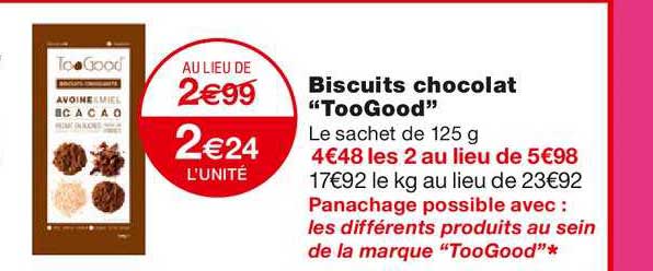 Biscuits Chocolat "toogood"
