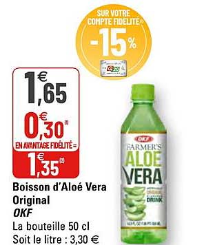 boisson d'aloé vera original okf