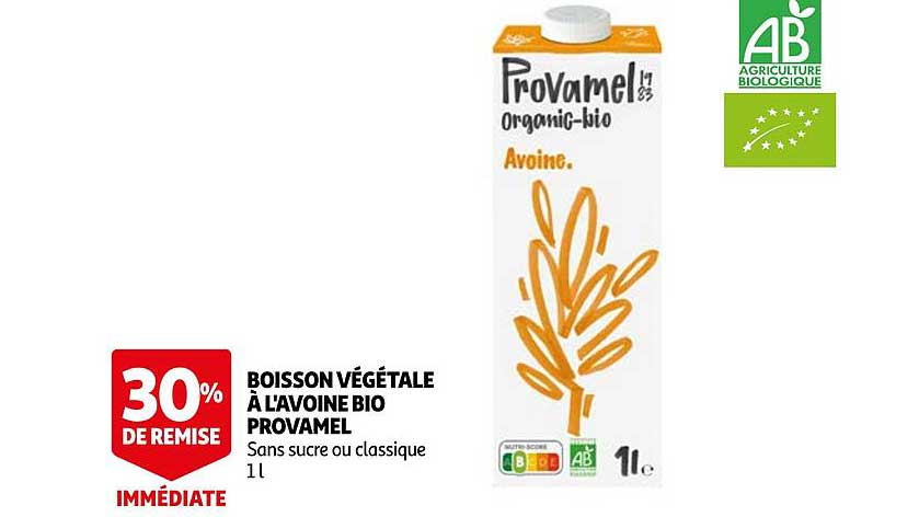 boisson végétale à l'avoine bio provamel