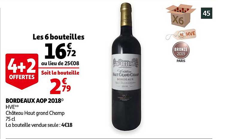 bordeaux aop 2018 hve château haut grand champ