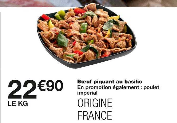 bœuf piquant au basilic
