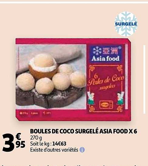 boules de coco surgelé asia food x6