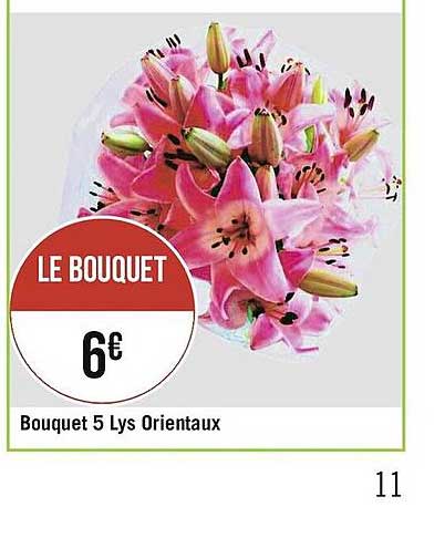 bouquet 5 lys orientaux