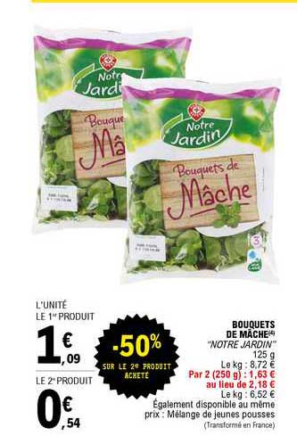 bouquets de mâche "notre jardin"