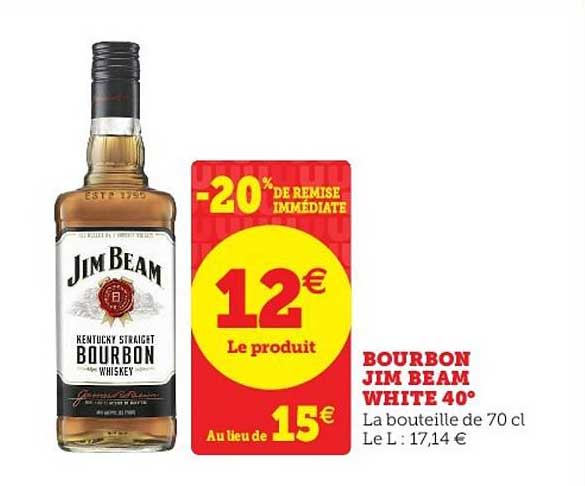 bourbon jim beam white 40°