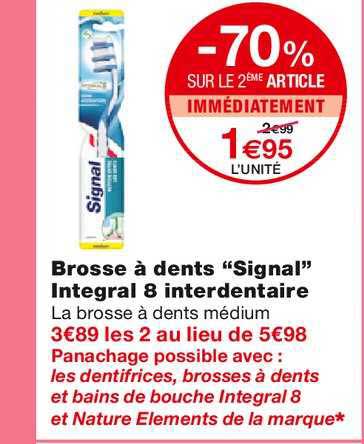 brosse à dents "signal" integral 8 interdentaire
