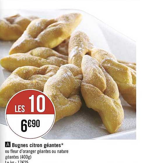 bugnes citron géantes