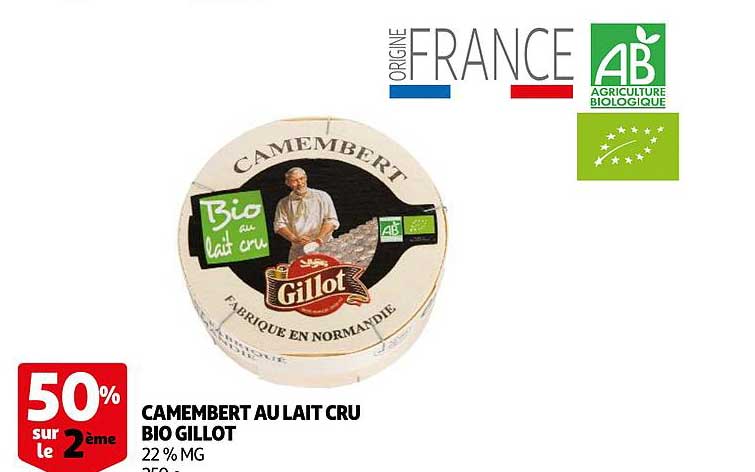 Camembert Au Lait Cru Bio Gillot