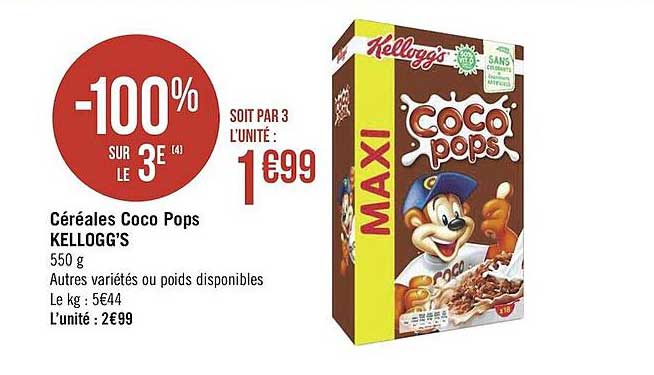céréales coco pops kellogg's