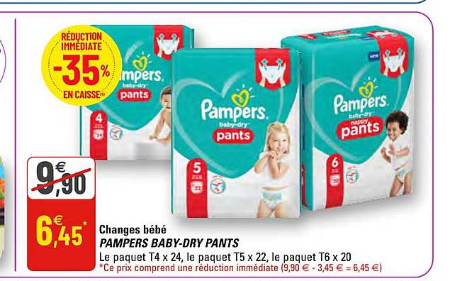 changes bébé pampers baby-dry pants