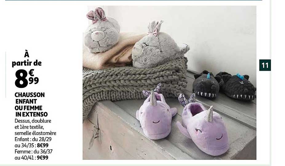 chausson enfant ou femme in extenso