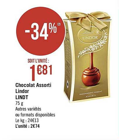 chocolat assorti lindor lindt