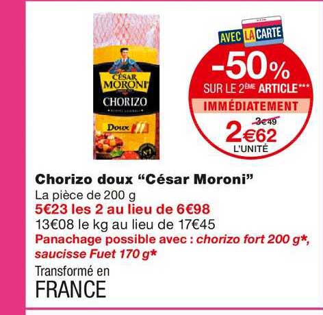 Chorizo Doux "césar Moroni"