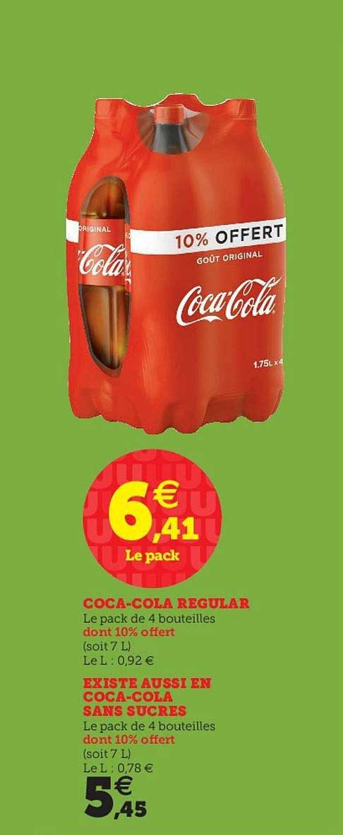 coca-cola regular, coca-cola sans sucres