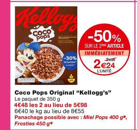 coco pops original "kellogg's"