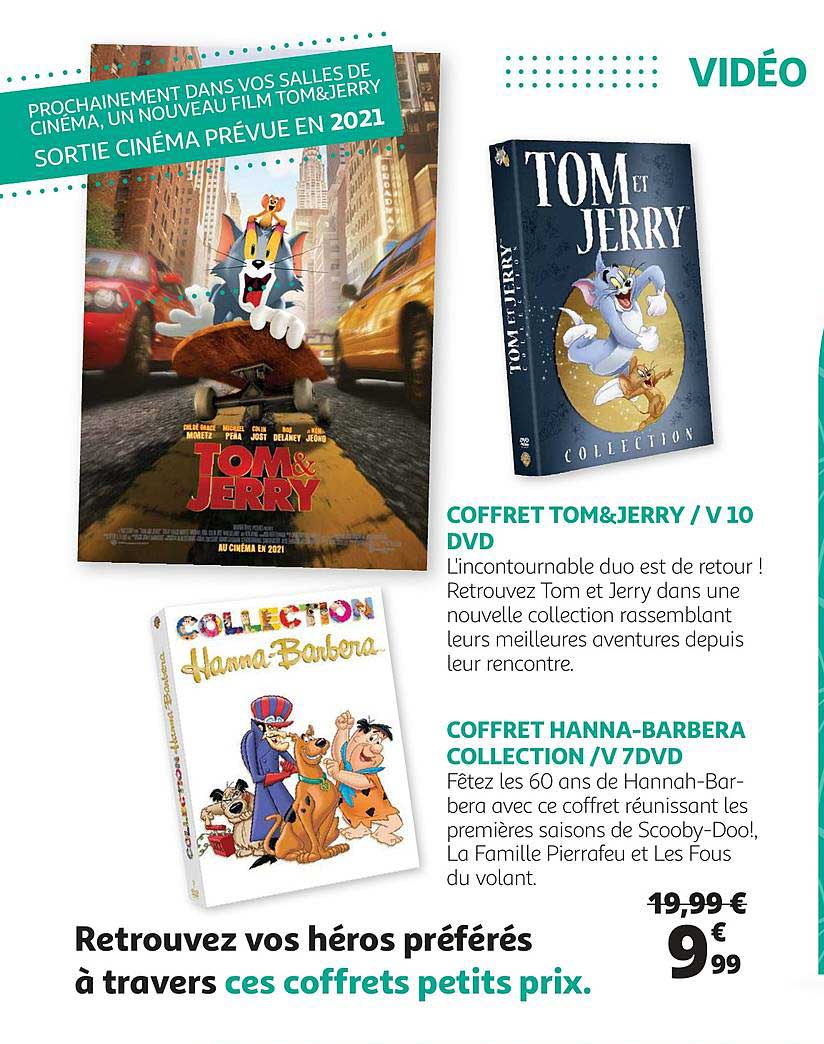 coffret tom & jerry - v10 dvd, coffret hanna-barbera collection - v 7dvd