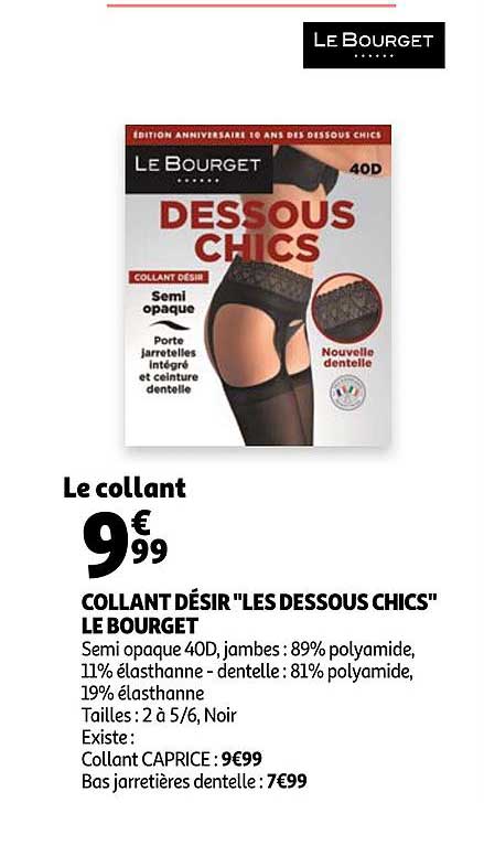 collant désir "les dessous chics" le bourget